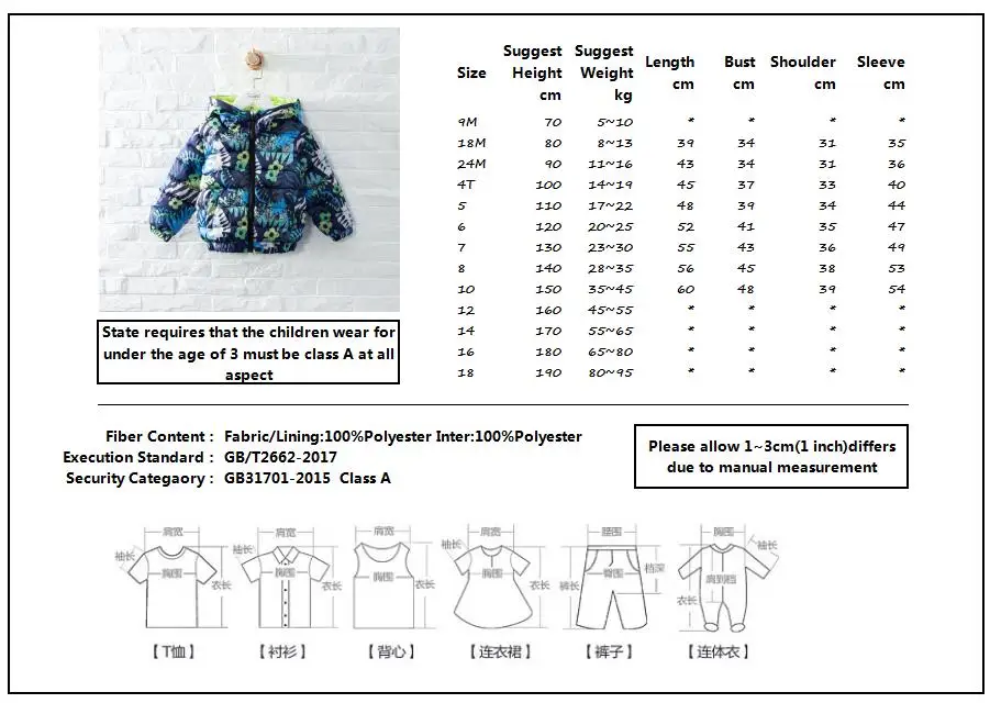 Mayas Printed Warm Winter Zipper Boys Parka Children Soft Wave Hooded Fashion Coat Boys Thickening Full Sleeves New Jacket 81234