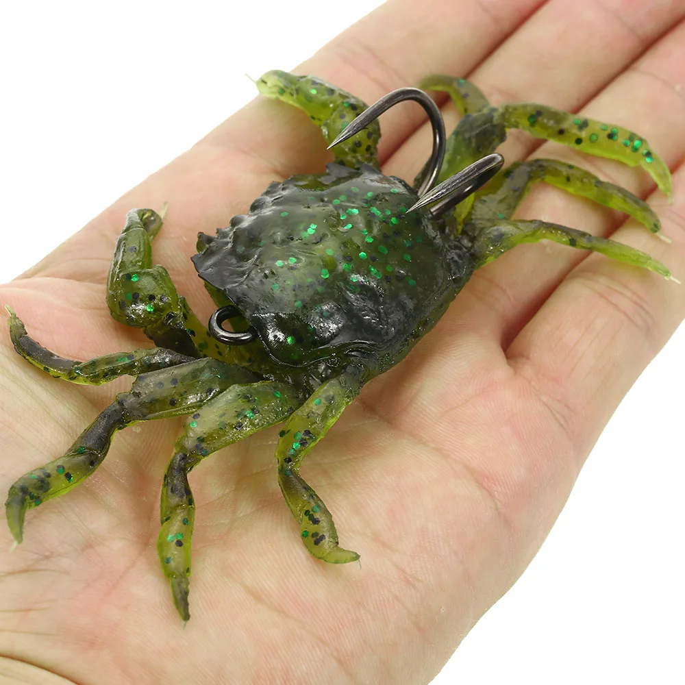 4PCS Soft Fishing Crab Lures Bait Artificial with Hooks Simulation Saltwater Lure Pesca Carp