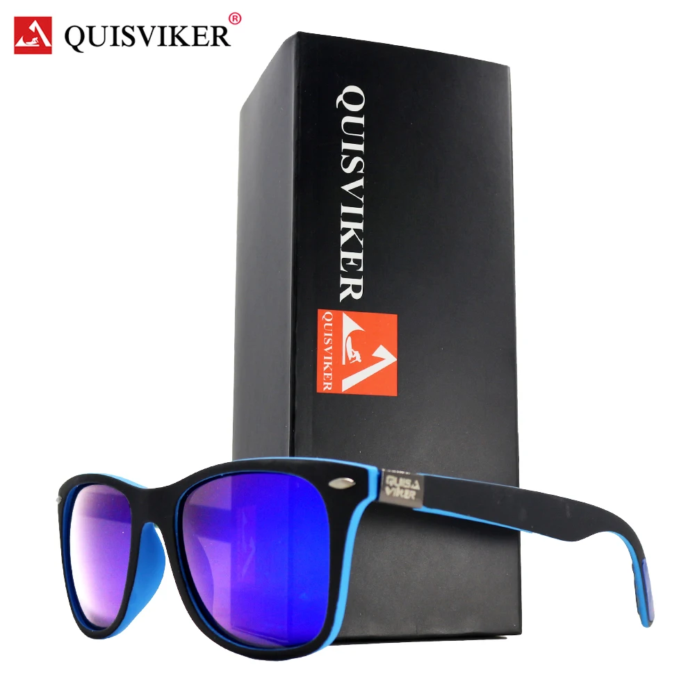 

QUISVIKER BRAND Polarized Sunglasses Men 2019 Luxury Brand Designer Women Sun Glases Square UV400 Goggles Retro Vintage Eyewear