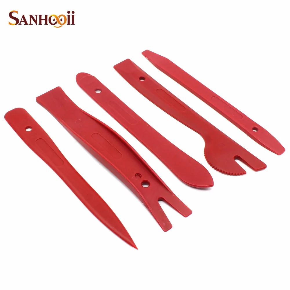 Tanie SANHOOII 11 sztuk samochodów tapicerka zestaw do usuwania Auto wnętrze Radio Panel drzwi klip okna wykończenia do usuwania instalator podważ narzędzie do naprawy zestaw