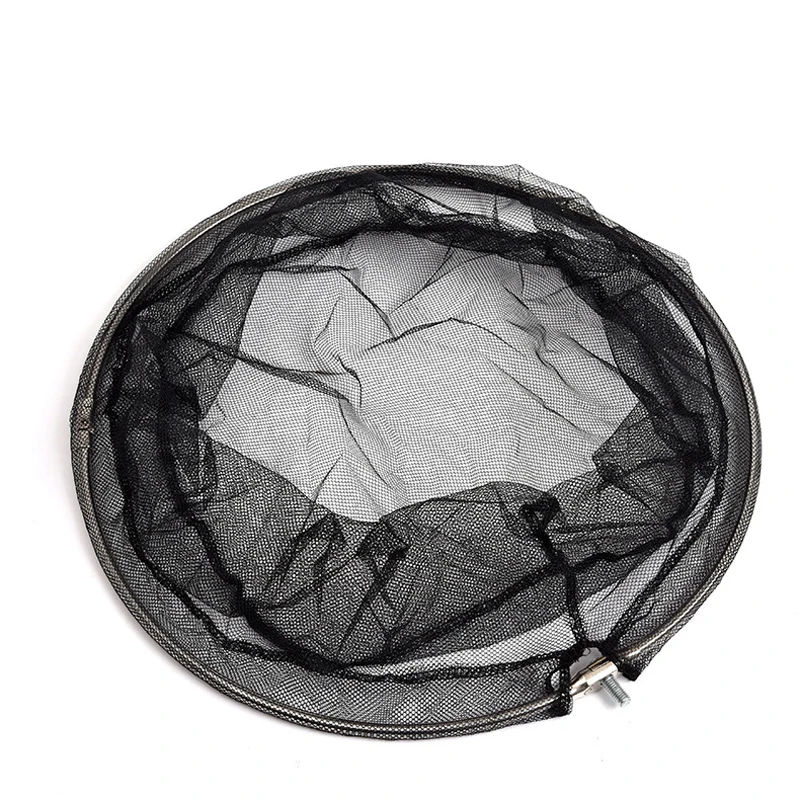 

Leo folding stainless steel frame black nylon fishing net landing net head