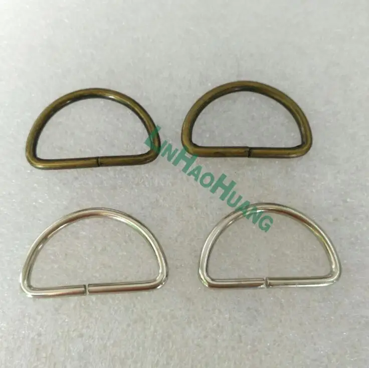 

100pcs/lot 1 inch 25mm metal round iron Dee Ring adjustable buckles Nickle/Bronzefor bag webbing strap 2016072301