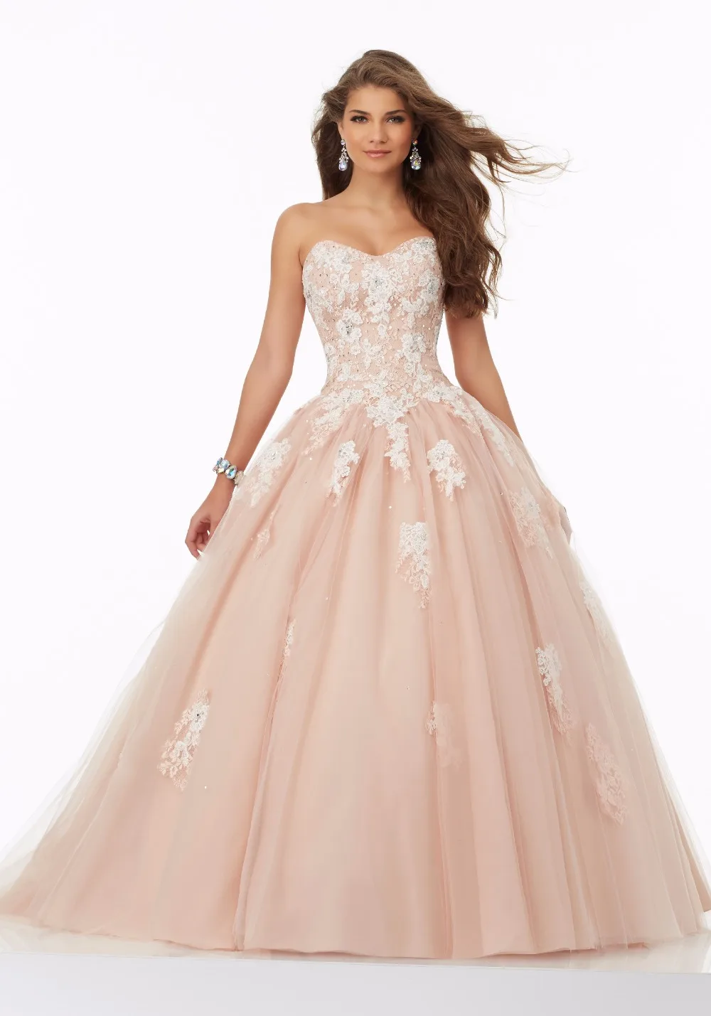 Champagne Black Nude Ball Gown 2017 Long Prom Dresses