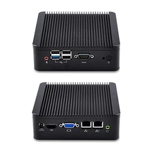 Qotom-Q190S-S02 Quad Core 2.0 ГГц до 2.42 ГГц процессор Celeron J1900 бизнес компьютер Мини-ПК промышленных fanless Dual LAN
