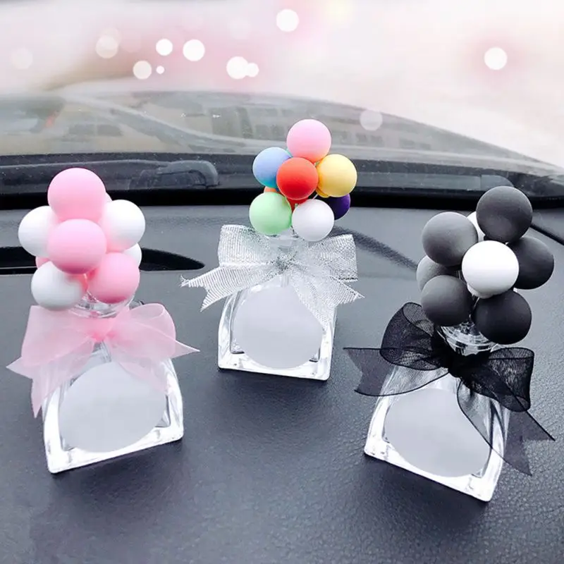 

Colorful Balloon Car Furnishing Articles Cute Cartoon Creative Automobile Decoration Wholesale Aromatherapy Bottles
