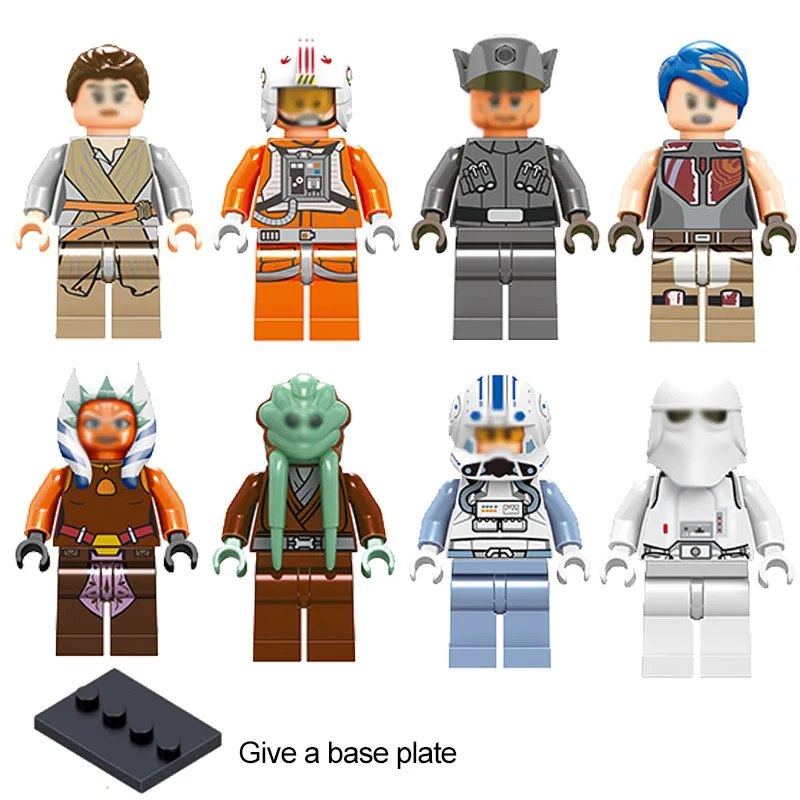 

Single Sale Super Heroes Rey Luck Skywalkered First Order Officer Sabine Wrenny Ahsoka Tanoes Kit Fistoes Bricks Building Blocks
