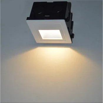 

3W LED Buried Lamp Step Floor Lamp AC85-265V LED Recessed Stair Step Light Outdoor Waterproof Yard Square Footlight Deck light