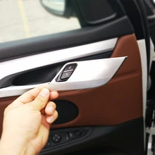 for BMW X5 F15 X6 F16 2014 2015 2016 2017 2018 4pcs Car ABS Carbon Fiber Texture Safety Door Lock / Door Handle Bowl Cover Trim