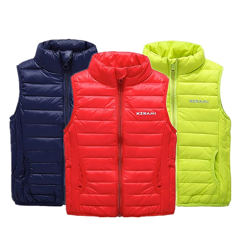 Boys Girls Casual Vests Children Down Cotton Vest Girl Thin Breathable