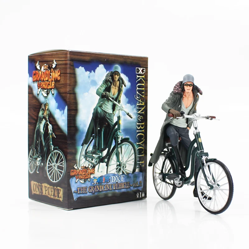 

16cm Anime One Piece Figure Kuzan Riding Bicycle Grandline Vehicle Vol.2 PVC Action Figure Collection Model Kids Toy Doll