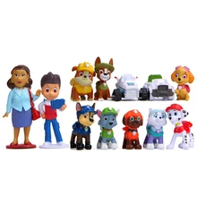 Buy 12pcs Paw Patrol Patrulla Canina Pawed Dogs Anime Action Figures Puppy Car Toy Patroling Canine Toys for Children D08 Free Shipping