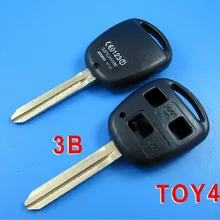 3 кнопки дистанционного ключа оболочки чехол для Toyota с TOY43 лезвие без логотипа Fob ключ крышка 5 шт./лот