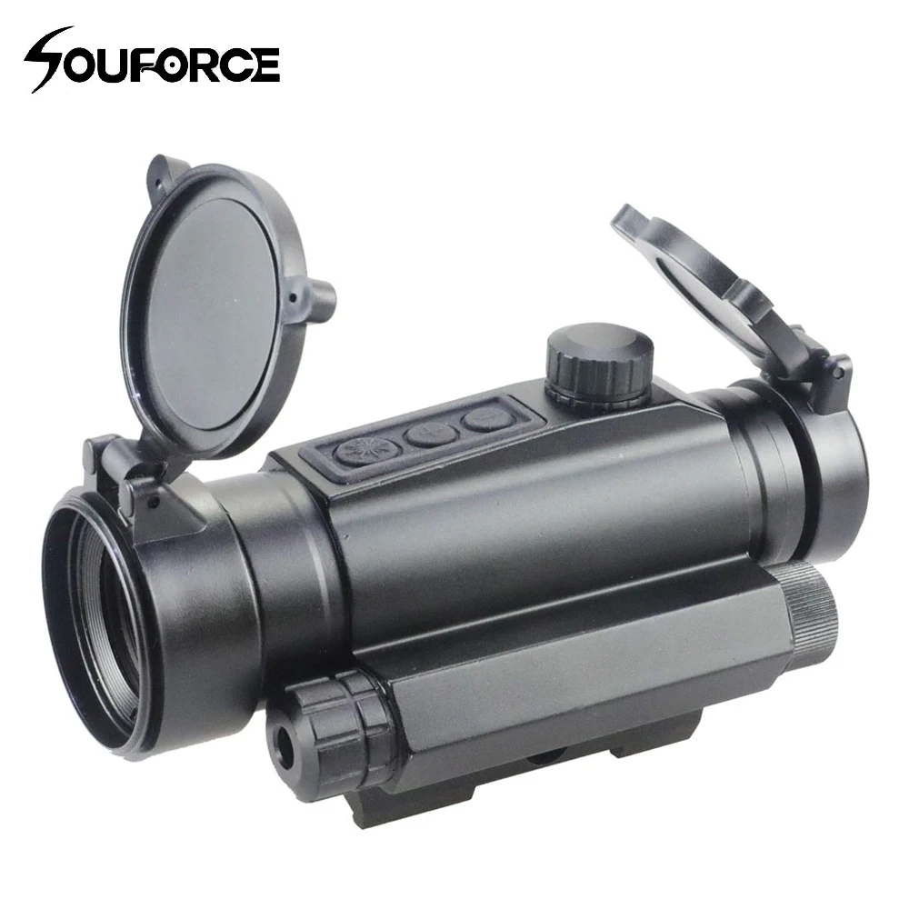 

1x30 Optics Red Sight Optical Scope Single Point Dotted Line Red Coating QD Waterproof Riflescope for Airsoft Hunting Rifle
