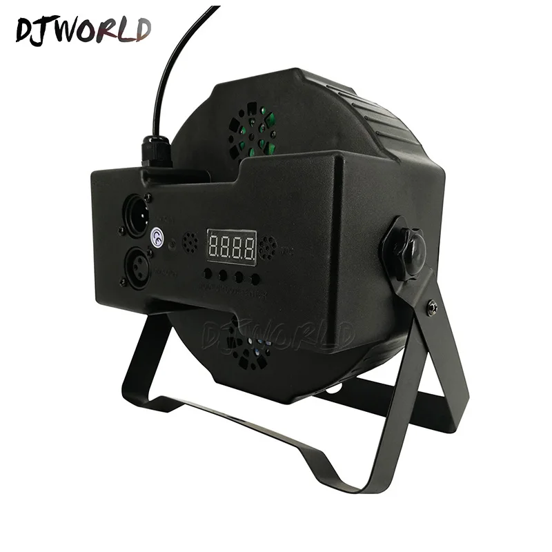 DJworld светодиодный плоский Par 7x9 Вт RGB 3в1 освещение DMX512 светодиодный сценическое освещение DJ диско шоу Клубные Вечерние огни