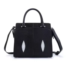 Профессиональный стиль настоящая кожа ската OL Дамская Рабочая Сумочка экзотическая кожа женская сумка через плечо женская сумочка