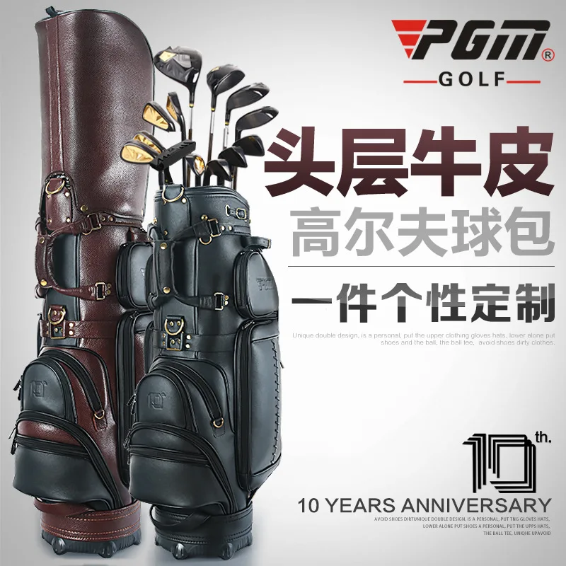 genuine leather golf bag male style high end personalized custom brand golf standard bag