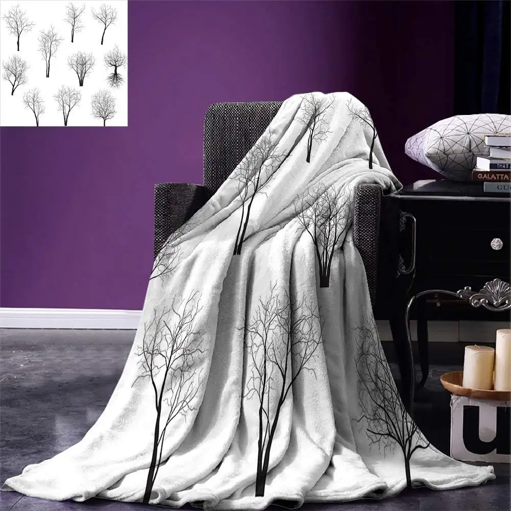 Us 22 64 36 Off Forest Throw Spooky Horror Movie Themed Branches In The Forest Trees Nature Artwork Print Warm Microfiber Blanket In Blankets From