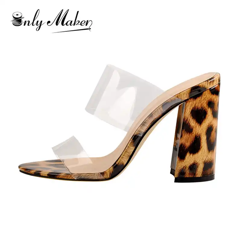 clear strap slip on sandals