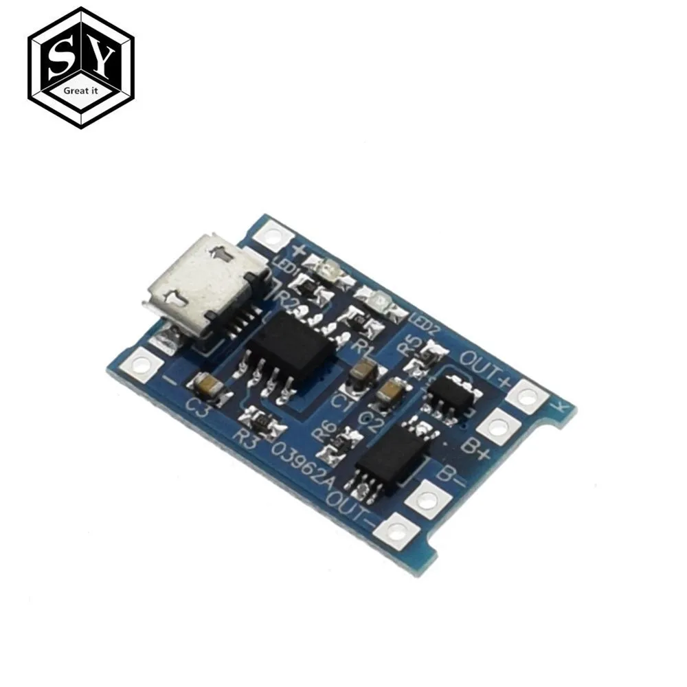 

5PCS Great IT 5V 1A Micro USB 18650 Lithium Battery Charging Board Charger Module+Protection Dual Functions