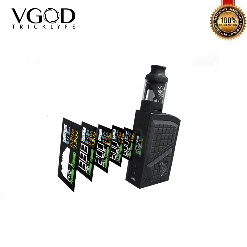 Оригинальный VGOD Pro 200 комплект TC испаритель 220 Вт коробка мод 4 мл Sub Ом вейп танк