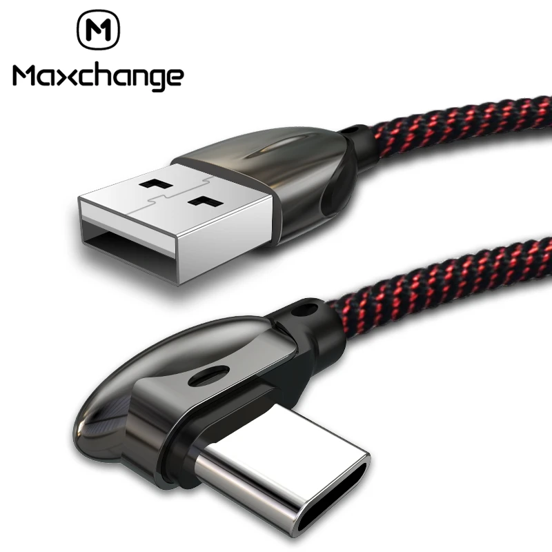 

3A Fast Charging USB Type-C Cable 90 Degree USB Cable Type C Mobile Phones USB-C Cable For Huawei Mate 20 Xiaomi Charger Cables