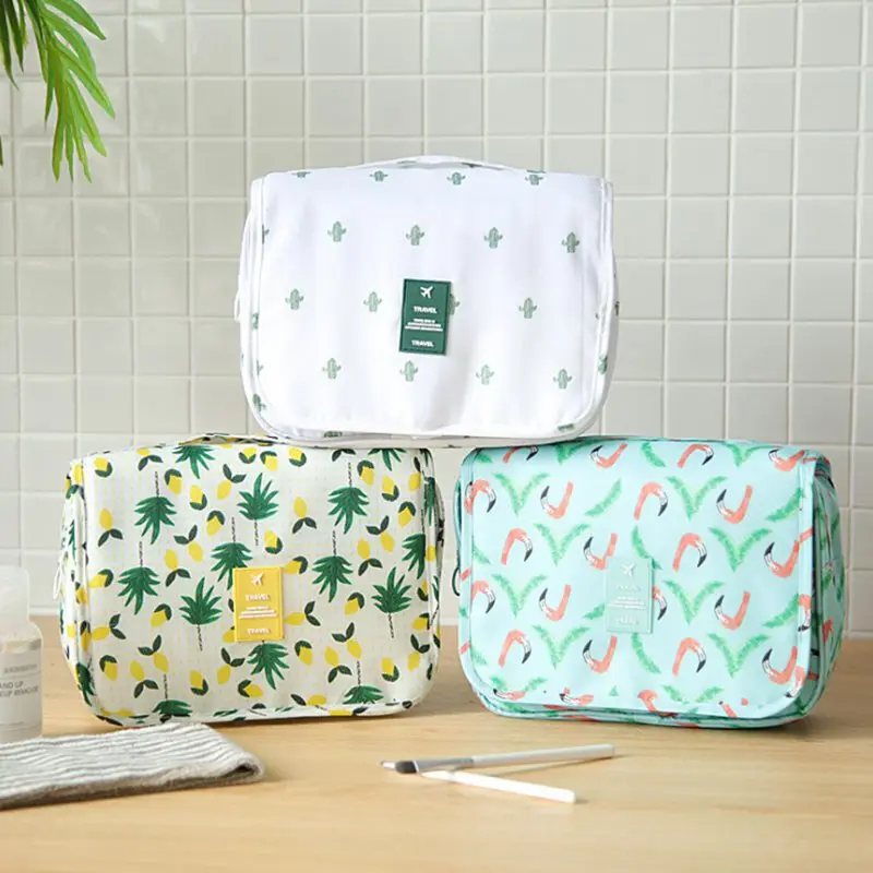 

Function Travel Hanging Cosmetic Bag Women Zipper Makeup Solid Case Organizer Storage Make Up Pouch Toiletry Beauty Wash Kit Bag