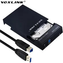 VOXLINK USB 3.0 enclosure 3.5″ SATA Hard Drive Enclosure SSD HDD Case hd externo Storage Box With Power adapter