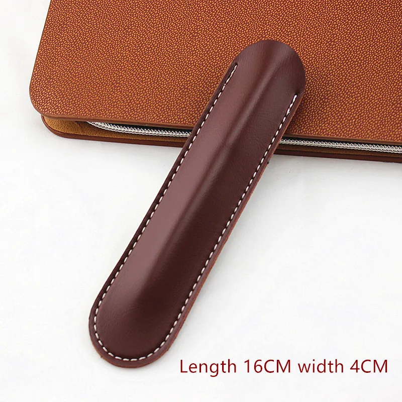 

1Pc Fountain Pen Pouch Fountain Pen Case 16*4 CM Leather Handcrafted Single Pen Pencil Bag Holder Storage Sleeve Pouch