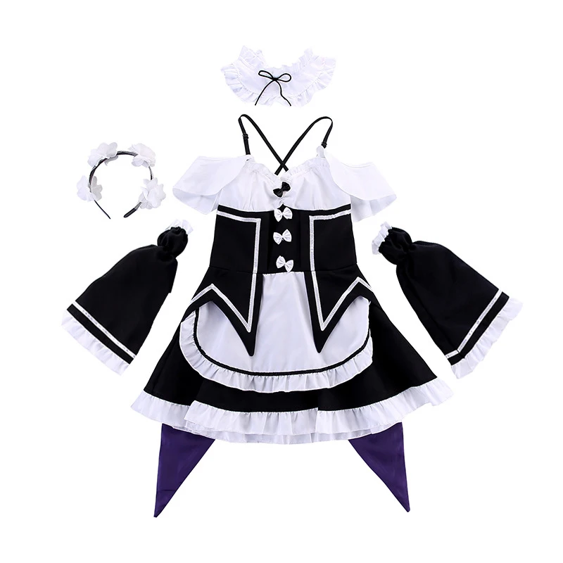 Re Zero Kara Hajimeru Isekai Seikatsu Оперативная память u рэму REM горничной фартук платье детские