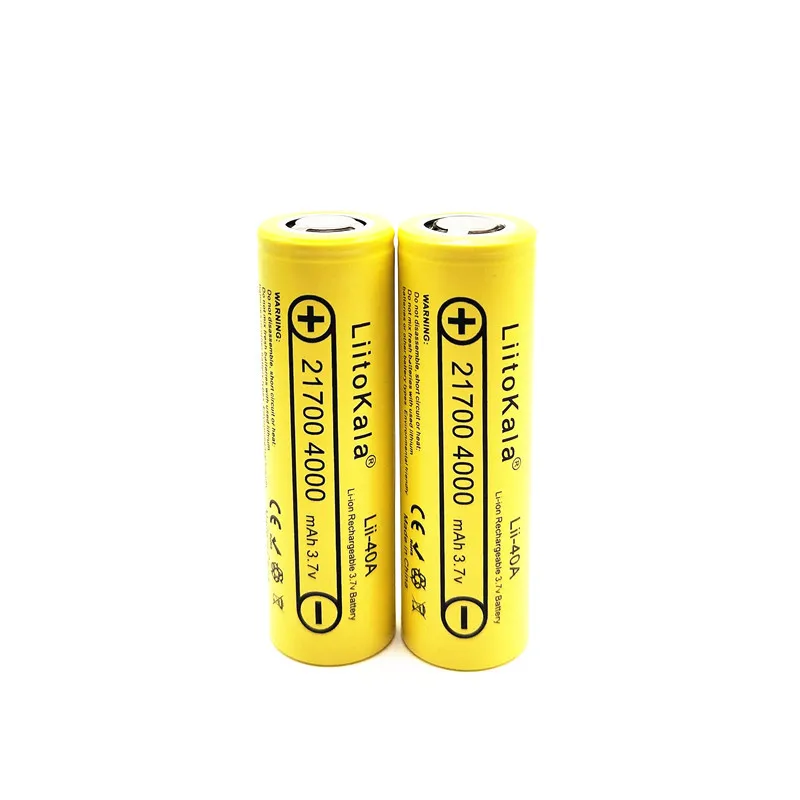 LiitoKala Li 21700 4000 mah батарея 3,7 V 40A-Ni для электронных сигарет мод/комплект 3,7 V 30A мощность 5C скорость загрузки