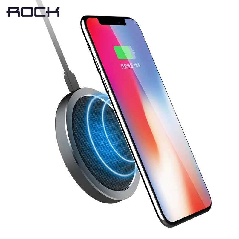 

ROCK Qi Fast Wireless Charger for Samsung Galaxy Note 8 S8 S7 edge S6, Wireless Charger for iPhone X 8 plus Qi-Enabled Devices
