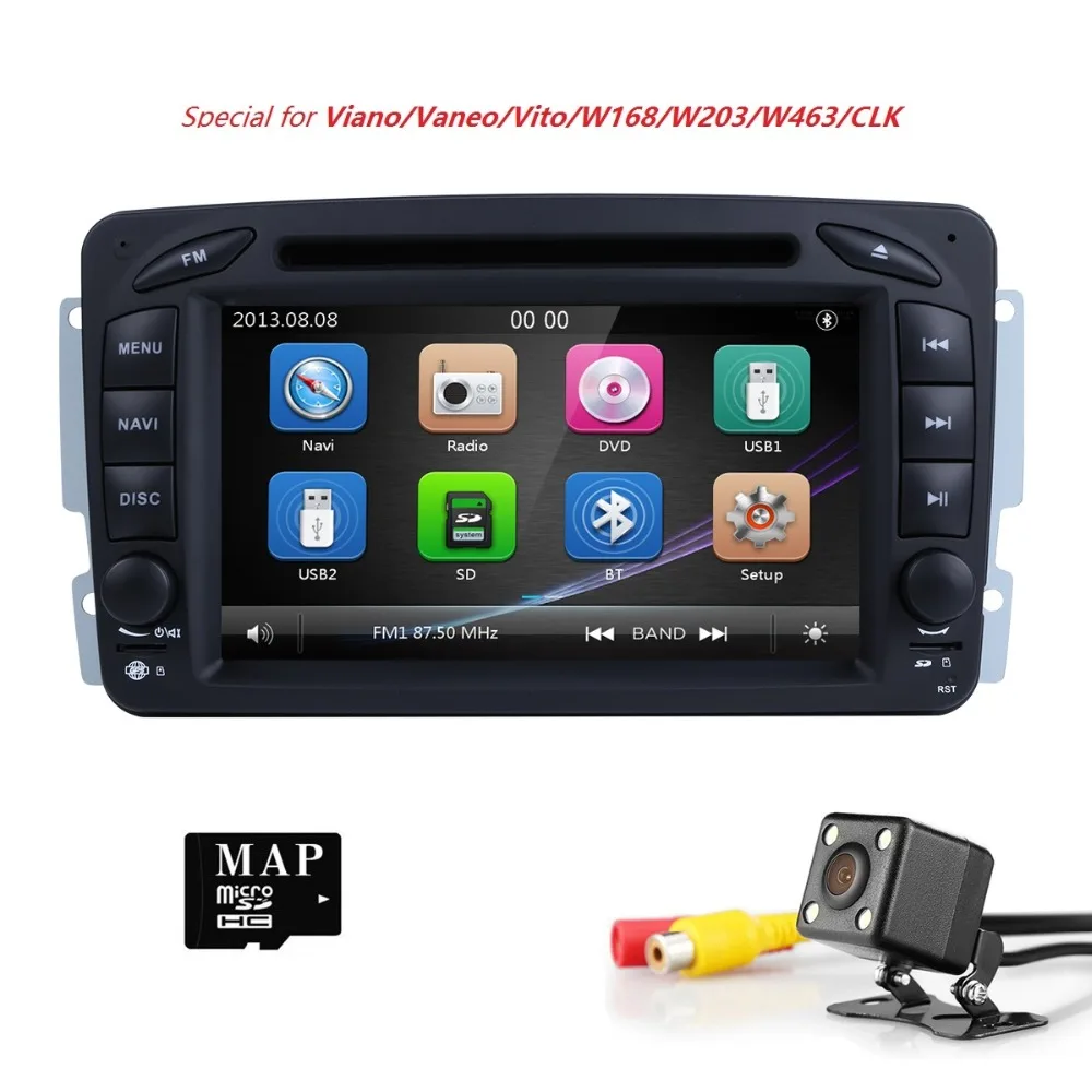Flash Deal 2Din AutoRadio Car DVD Player For Mercedes/Benz/W209/W203/W168/M/ML/W163/W463/Viano/W639/Vito/Vaneo 1998-2006 Audio GPS Navi BT 2
