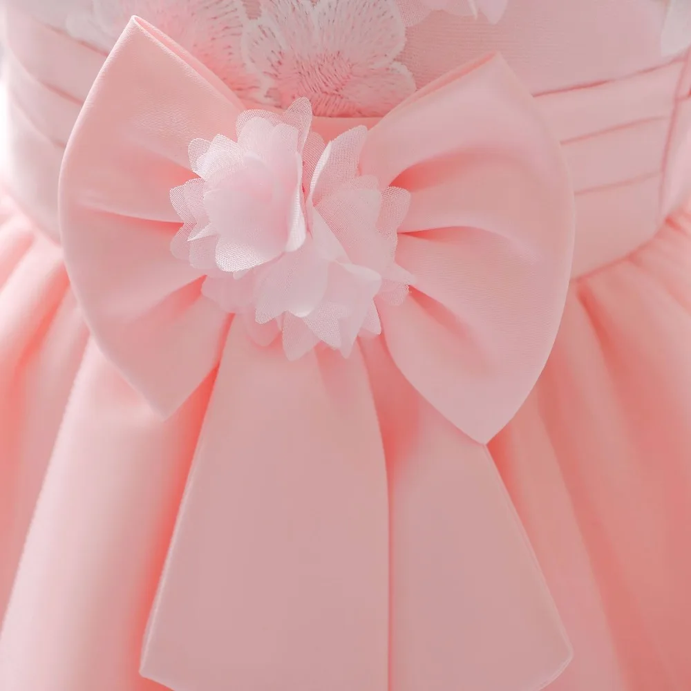 Beli Bunga Panjang Gadis Putri Gaun untuk Gadis Pernikahan 0 2 Tahun Ulang Tahun Pakaian Komuni Pertama Anak Perempuan Dresses Bayi Hadiah untuk Dibaptis