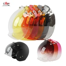 3-a scatto vintage retro del casco del motociclo bubble shield visor shield obiettivo di vetro ls2 beon Gxt shoei aperto del fronte del casco visiera