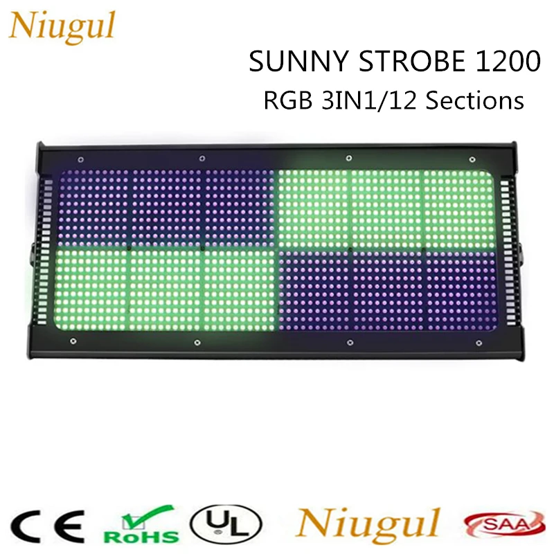 

Stage LED Strobe Light/1200 Leds RGB 3IN1 Strobe Lights/12 Individually Controllable Modules DMX512 LED Flash Stage Lighting