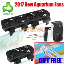 240V Top Adjustable Mini Aquarium Cooling Hang On Fan With ADA Thermometer Water Plant Fish Reef Coral Tank Temperature Reduce