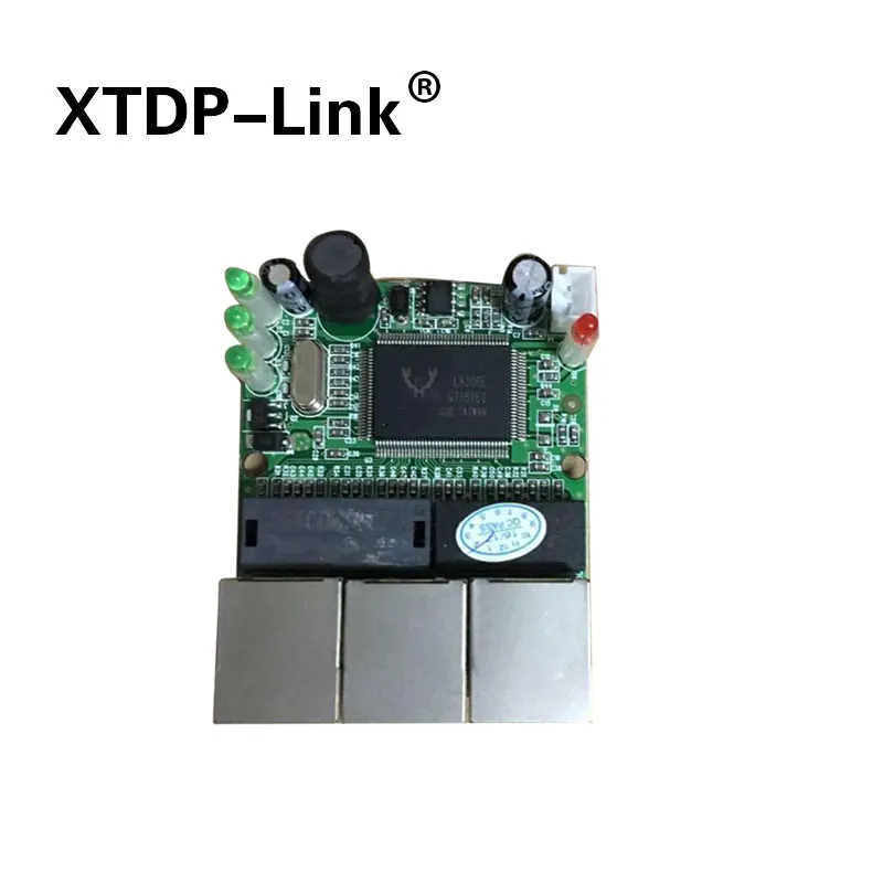 switch port network 3 mini degree RJ45 90/180 chipset Realtek port 3 RTL8306E