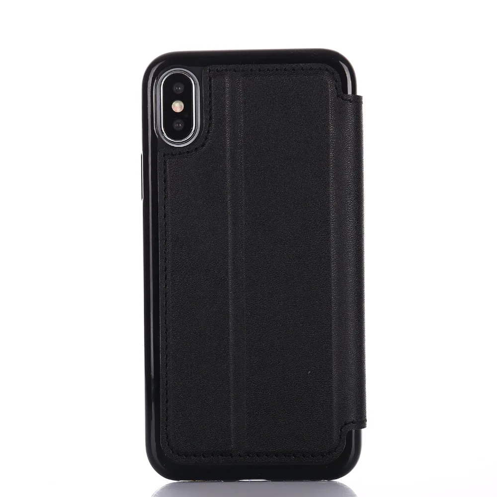 Leather Wallet Card Flip Cover For iPhone 6 6S 7 8 Plus Luxury Crown flash drill Phone Case For iPhone X XS MAX XR shell coque