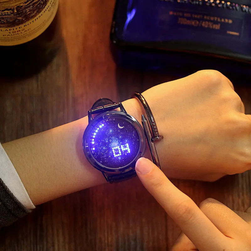 Лидер продаж уникальные наручные часы Для мужчин Для женщин часы Мода цифровой Для мужчин смотреть светодиодный Для мужчин s часы saat erkek