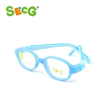 SECG оптическая оправа для детских очков милые гибкие мягкие Съемные очки для зрения дети близорукость амблиопия дети очки