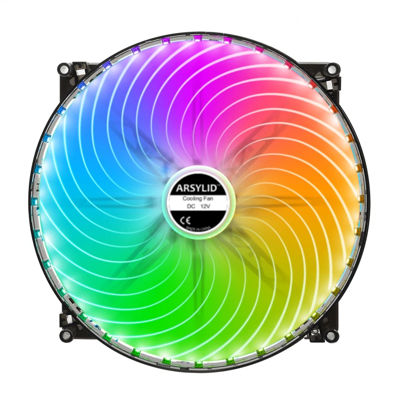 Billige 20mm dicke fan Rot Blau Grün Farbe 200mm 20 cm fan stille für computer Fall 20020 fan dünne 2 cm 40 LED Lüfter