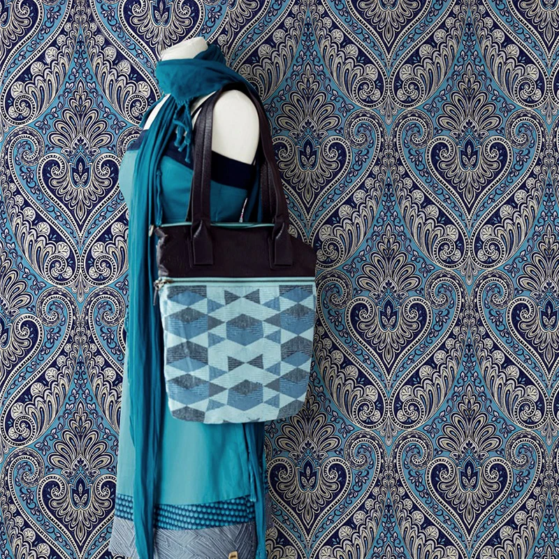 Ретро Ностальгический Национальный Ветер нетканый материал Дамасская настенная бумага для гостиной спальни украшение дома обои рулоны синий 3D