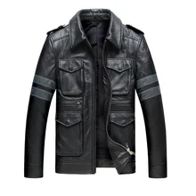 Free Shipping Factory Biker genuine Leather Coats Mens Cowhide Leather Jackets Plus Size Short Slim Fitting Outwear