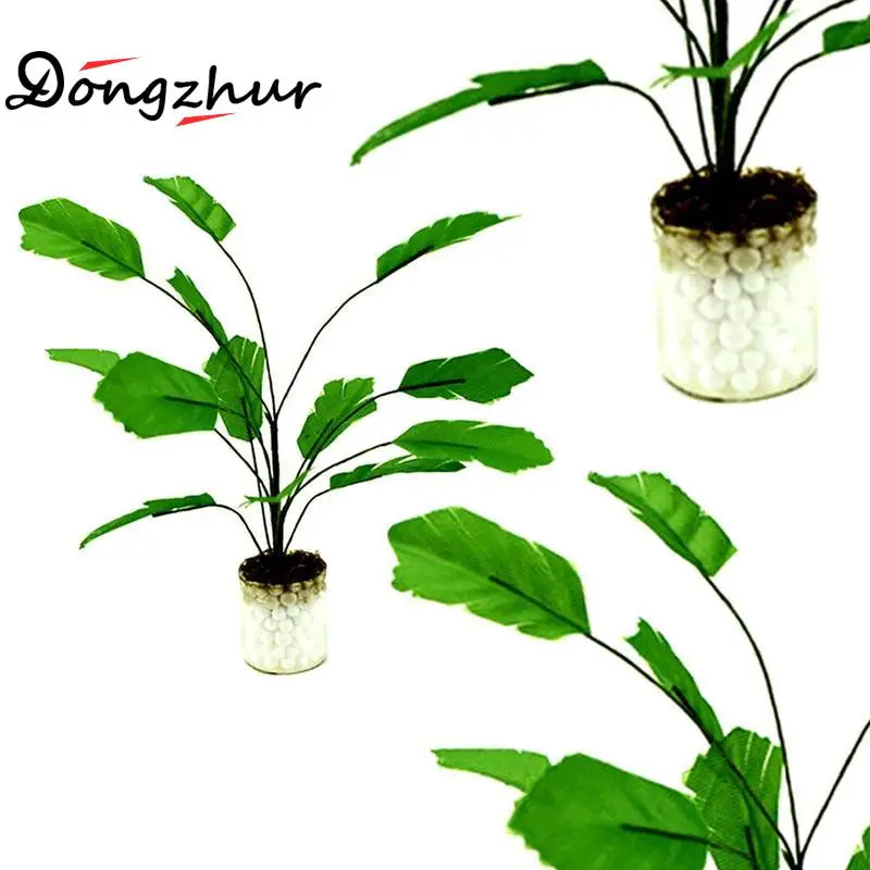 Accessories Mini PlasticMini Dwarf Pot Simulation Potted Plants Model Toys for Doll House Decoration For 1/12 Dollhouse WWP7912