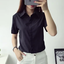 

2018 Summer Women's Casual Chiffon Shirts Tops Plus Size XXXL Ladies Elegant Office Formal Blouses Girls Short Sleeve Shirts