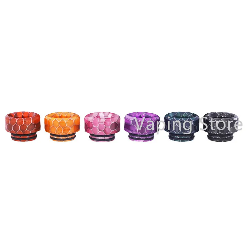 

810 Drip Tip For All 810 & Goon Sized Tanks GEEKVAPE AMMIT DUAL V2 RTA SMOK TFV8 big baby Resin Drip Tip with snake skin design