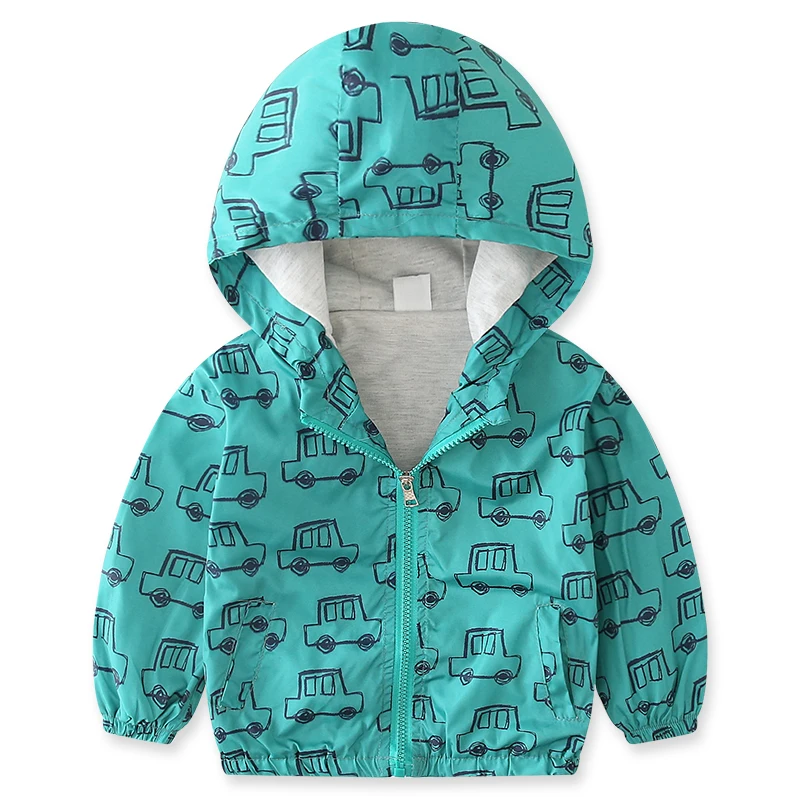 Boy's Jacket Children Winter Jackets for Boys Hooded Coats Tops Green