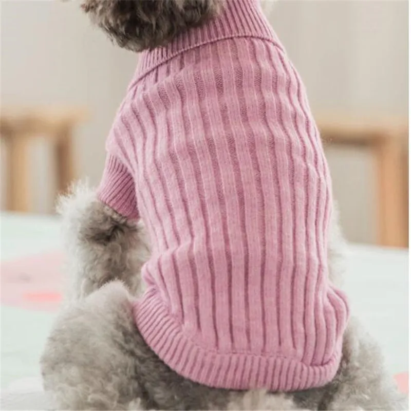 Soft Dog Clothes Sweaters Autumn Winter Warm Pet Puppy Cat Turtleneck Sweater For Small Dogs Bichon Schnauzer Flexible Clothing