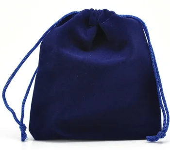 

DoreenBeads Velveteen Velvet Bags Rectangle Deep blue 12cm x10cm(4 6/8" x3 7/8"), 2 PCs 2015 new