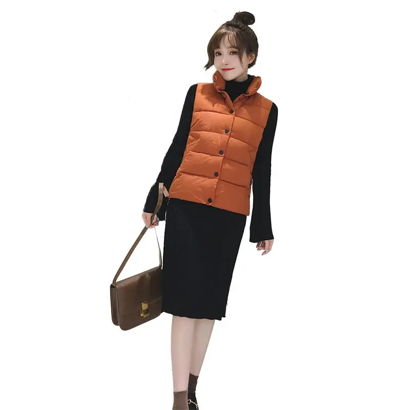 

Women Winter Vest Waistcoat new Spring Autumn Vest Female Casual Warm Vests Women's Sleeveless Jacket Standing collar Coat
